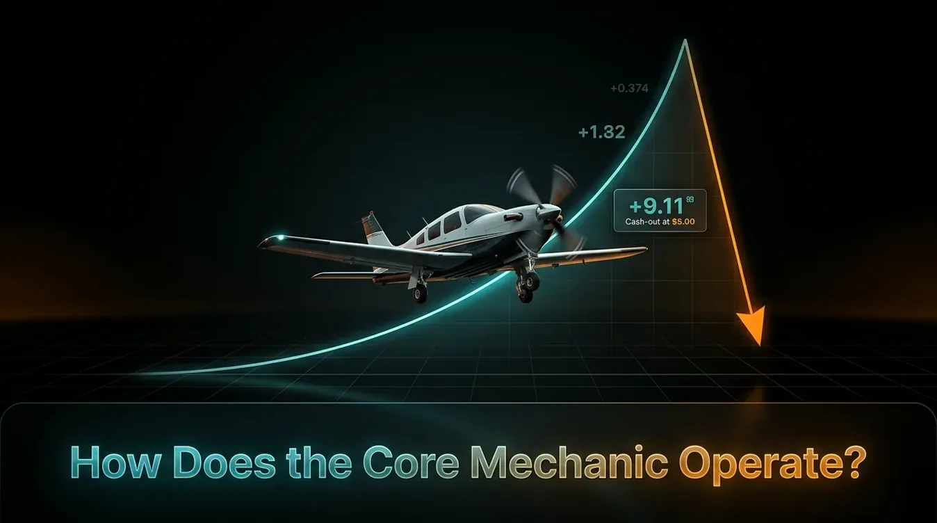 Crash game multiplier graph illustrating core mechanic
